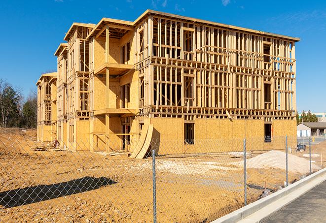 a mobile fence protecting a construction site and workers in Piketon, OH